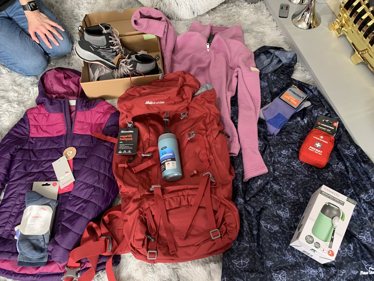 FaeQuirky's tweet photo. Prep for mythicamp. - summer camp is gonna be so much fun I can’t wait! Thought I’d get some proper hiking equipment/clothing because why not https://t.co/XEmlOxEWDa