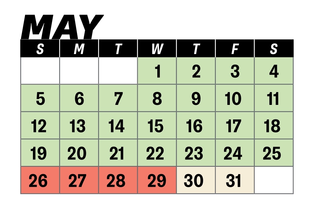 🟩 = Contact Period 🅾️PPORTUNITY SEASON‼️ D1 🏈 coaches can be back at your high school starting tomorrow! As always, the most important 'ability' is availability. Be present while presenting yourself well. If there's an assignment you've been putting off, get it done today.