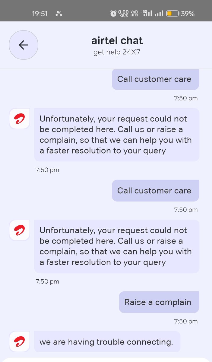 SlyShaiL's tweet photo. @Airtel_Presence, @gopal_vittal 0% response after 24 hours, 0% resolution, 100% Customer's issue ignored, deadline surpassed.. https://t.co/e13Av9PvhW
