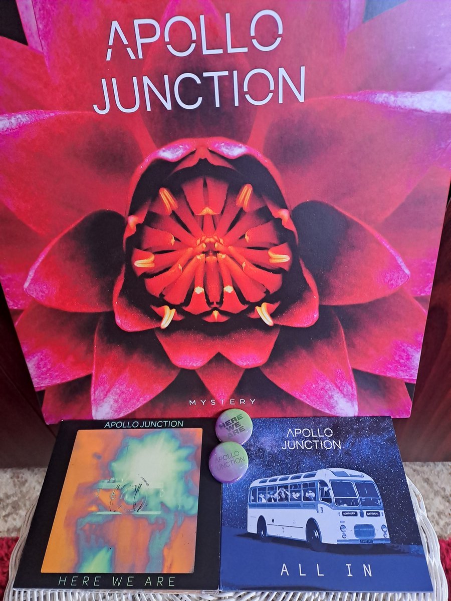 Picked up a few bits at @ApolloJunction gig last night. Mystery vinyl (me mate got me the All in cd + a couple of badges - early bday pressie 😊 Been playing the All In cd from Southsea to Norfolk so no apologies to those on the motorways that heard it full blast 🎶😎 #NewMusic