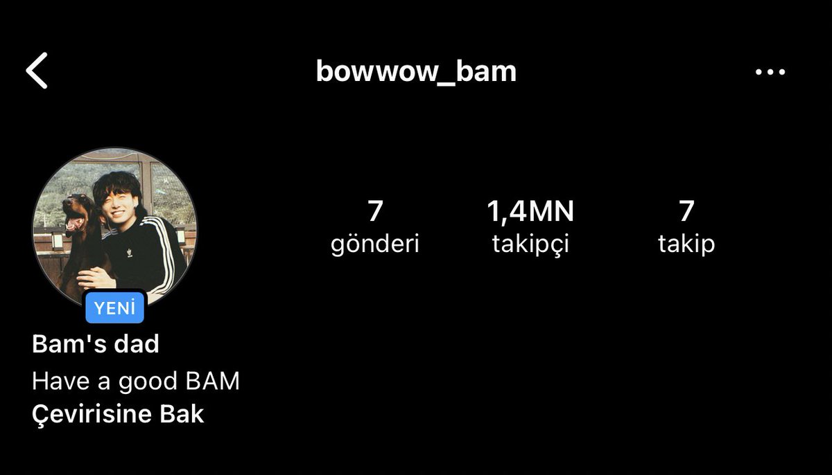 Bam'ın resmi Instagram hesabı 1 MİLYON takipçiyi aşarak bu takipçi sayısına en hızlı ulaşan evcil hayvan hesabı oldu (14 saat)!