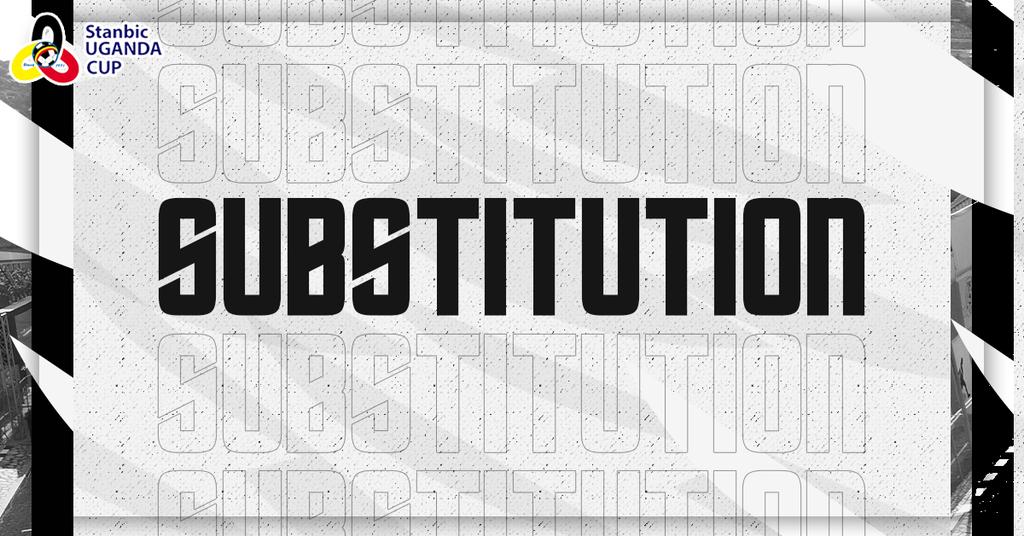 🔄 Final Double Substitution... ↩️ Allan Okello | Milton Karisa 🔛 Fazil Tumwine | Siraje Sentamu 🔴 1-2 ⚪ (107’) #StanbicUgandaCup || #VenomsUpdates || #OneTeamOneDream || #50thEdition ||