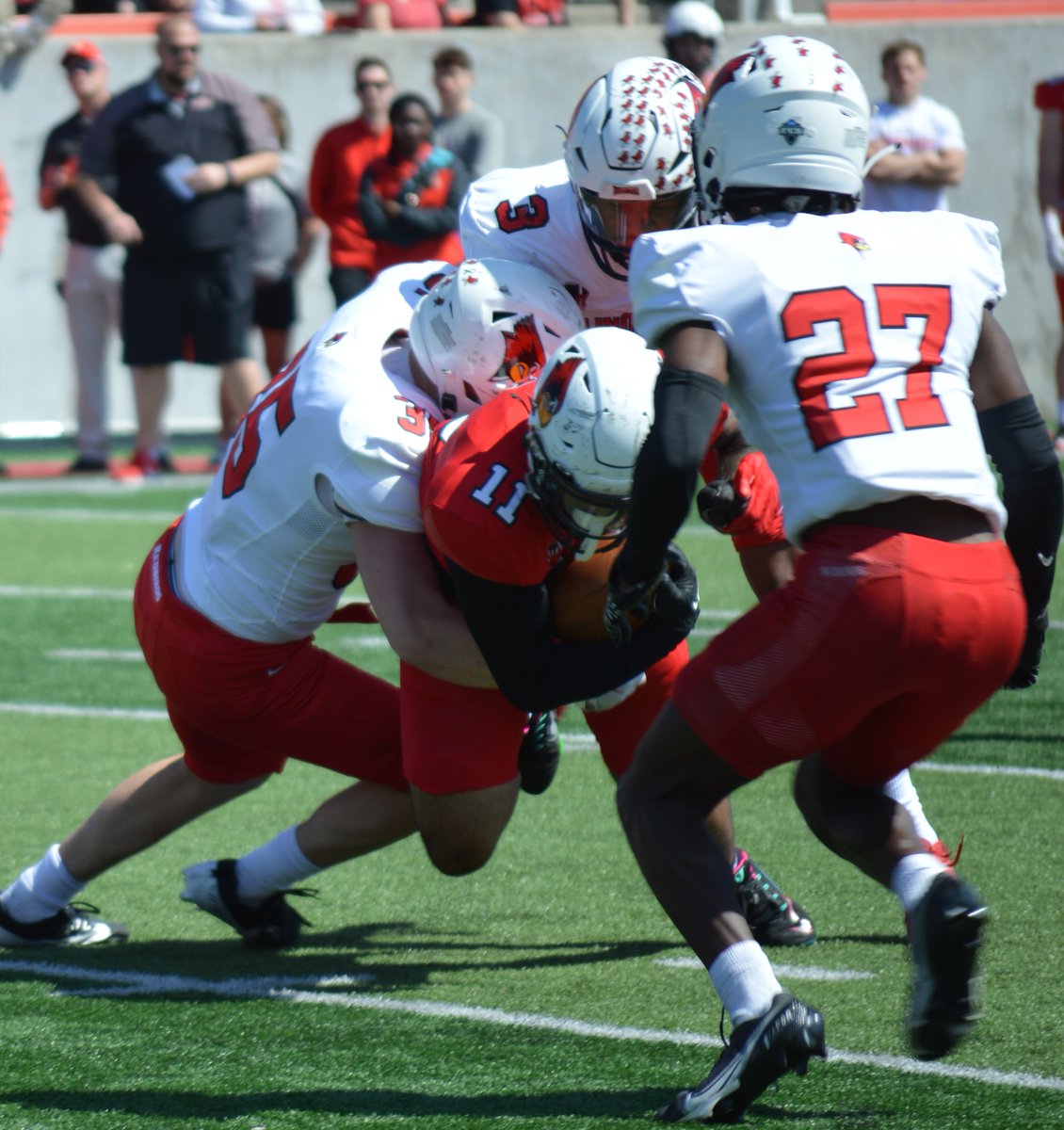 Scenes from Saturday's Illinois State football spring game via my camera lens. Follow @PSPigskin to read our stories beginning Monday. (Thanks @JGaines4121 for setting up the group photo.)