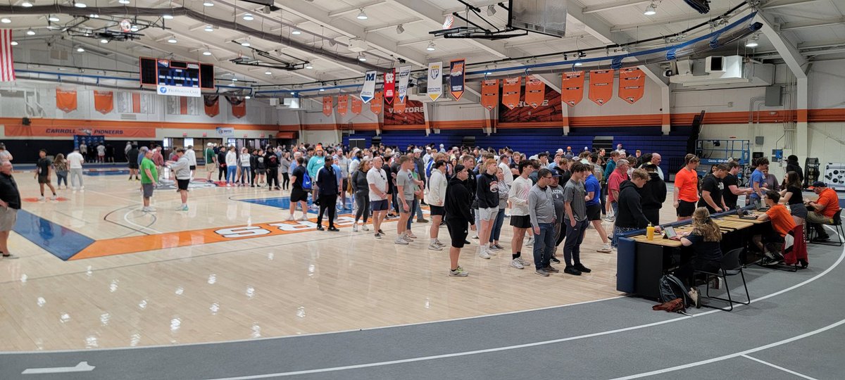 piofootball's tweet photo. JR Day #1 is underway. What a phenomenal group of future Pios visiting campus today. #Family https://t.co/0GZbYvcaDr