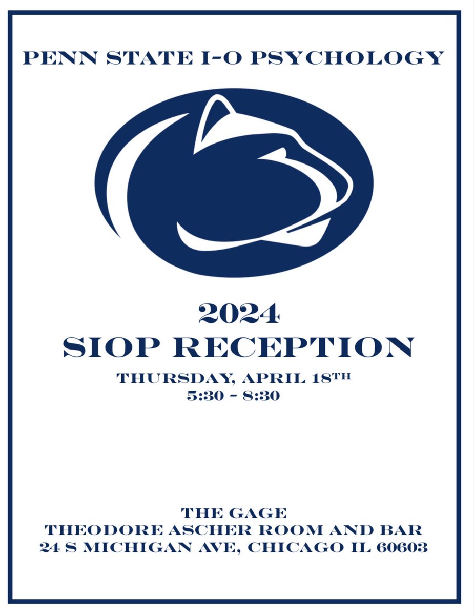 Calling all alums (and friends of the program)! We’re gearing up for another great #SIOP  and can’t wait to reconnect with you all at our reception on Thursday, April 18th! Please see flyer below for more details 🥳