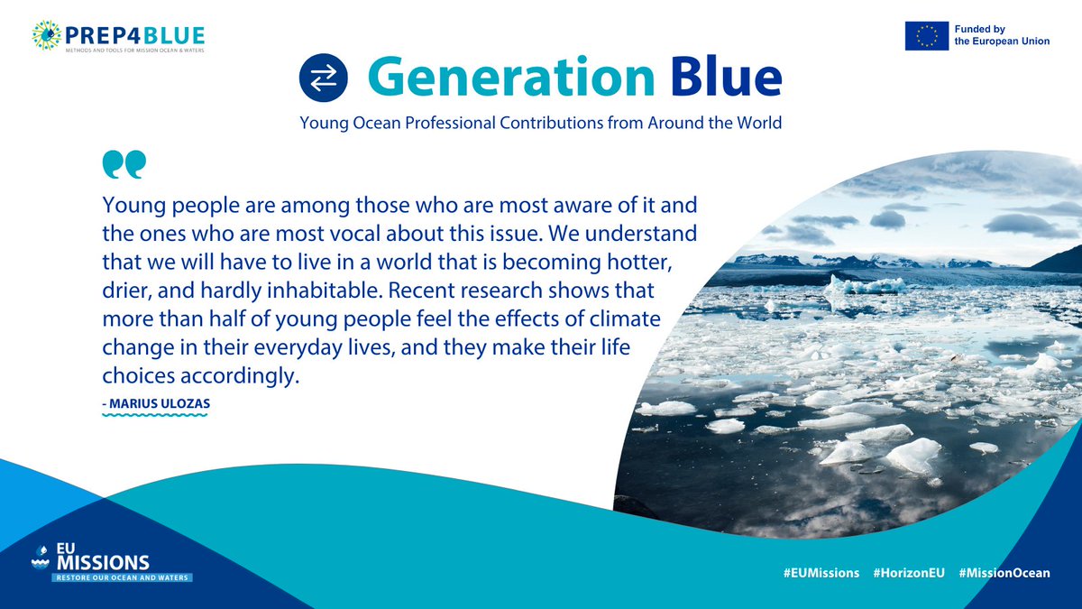 Powerful perspective from Marius on climate change awareness.

Regardless of where we live, the effects are undeniable. Let's heed the call to action from our youth and work towards a more sustainable future. 🌍💬

#EUMissions #HorizonEU #MissionOcean #GenerationBlue