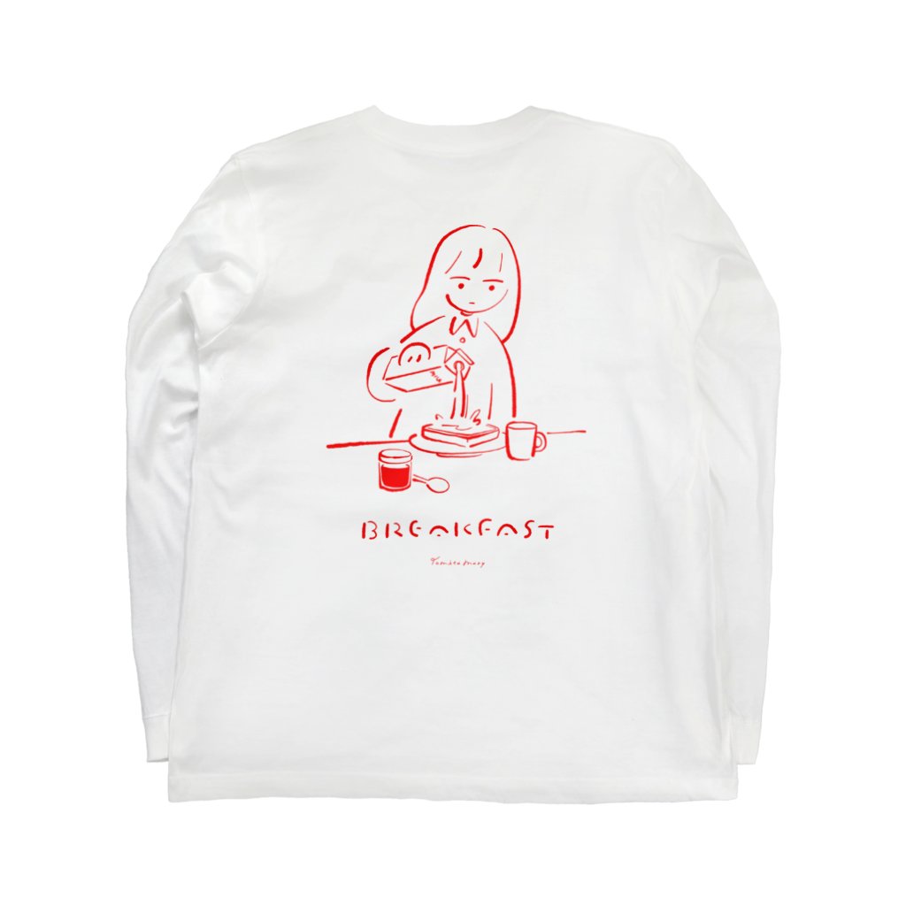 「Tomita mary / 冨田マリーのbreakfastロングスリーブTシャツ」|冨田マリー🦙個展at高円寺CLOUDS【4/11~4/23】のイラスト
