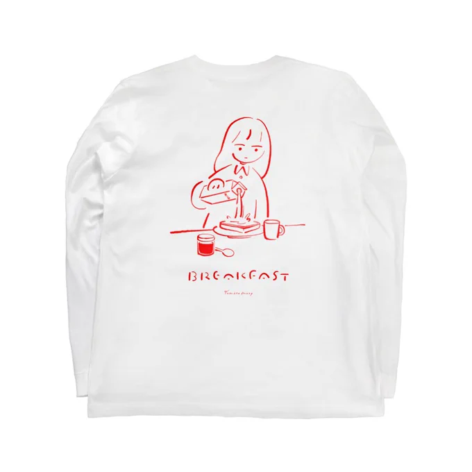Tomita mary / 冨田マリーのbreakfastロングスリーブTシャツ   #suzuri 作りました!あと30分だけセール価格です。 