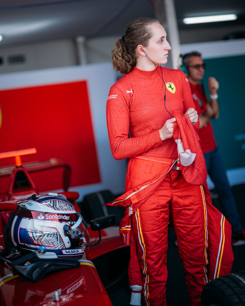 Here are the racers of @PREMA_Team, Tina Hausmann, @DorianePin and @WeugMaya 💪 Swiss-born driver Tina made her karting debut in 2019, taking the leap to single-seaters at the Spanish Formula Winter Series at the beginning of 2023. Supported by @AstonMartinF1, Tina will benefit