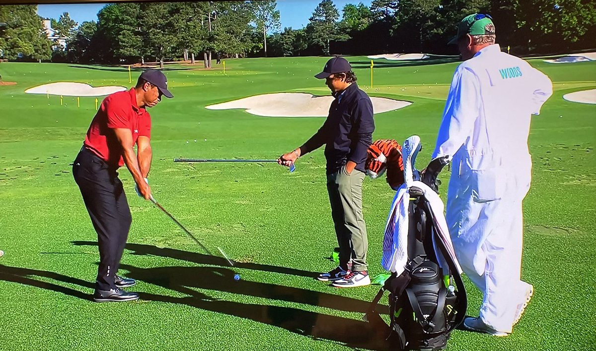 Just a father and his son on a Sunday morning. I ♥️ Golf #TheMasters #Tiger