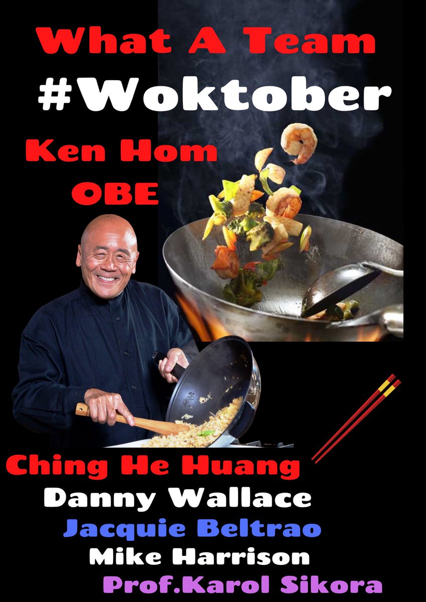 A few CC memories of the last 6 years. 

My #Woktober 🥢project was hugely successful with #KenHom up in lights, not to mention @dannywallace @SkyJacquie @ProfKarolSikora and myriad others to thank. 

A life of surprises, think different !
