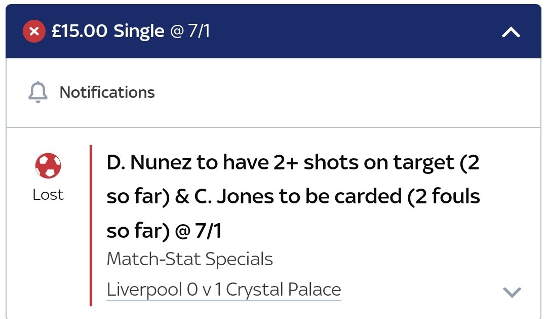 adamfoster111's tweet photo. @SkyBet please can you tell me why this is a lost bet when nunez 2 shots on target and jones has been carded! https://t.co/Jk0V8Wbkjv