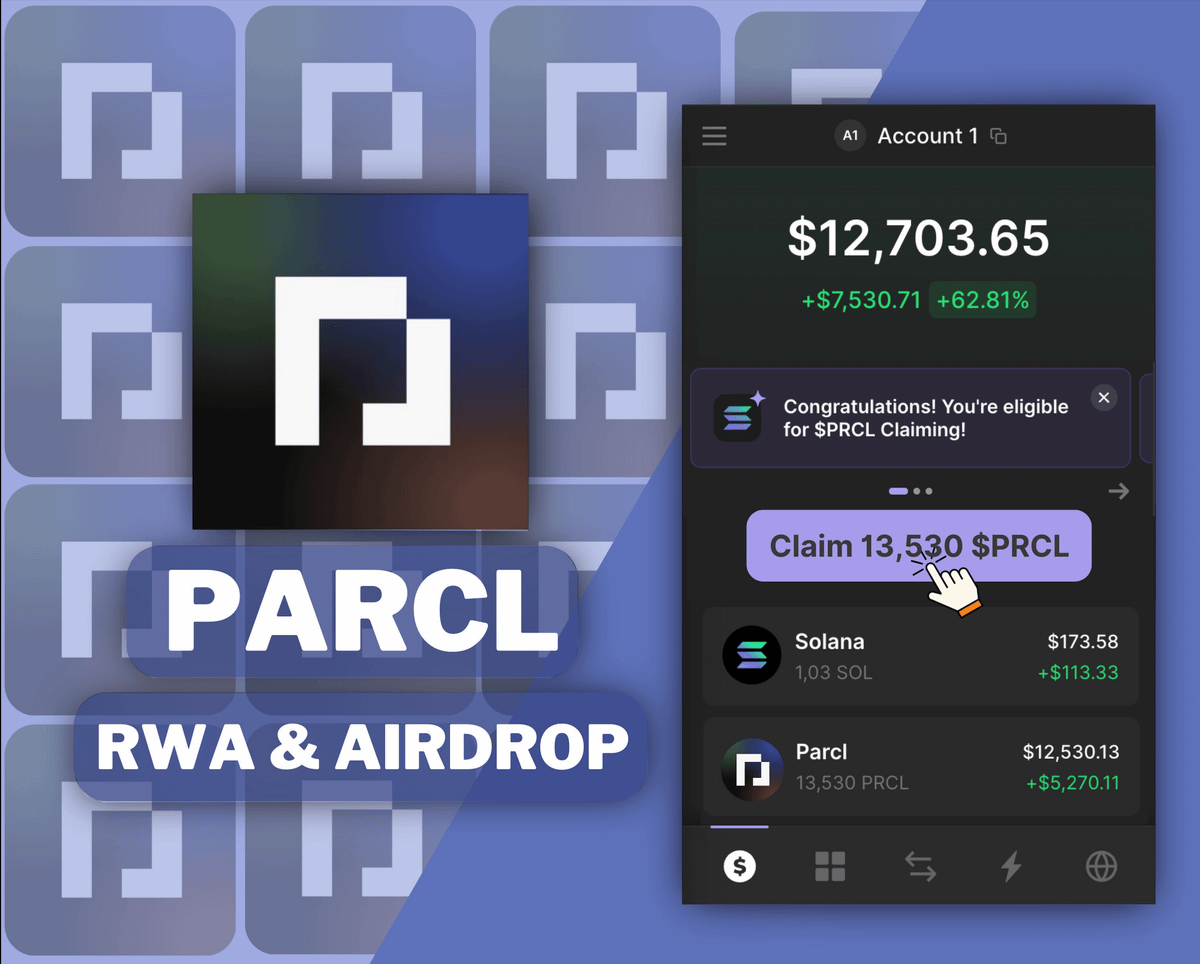 Parcl Airdrop から今すぐ $PRCL トークンを受け取ってください💵

🔗co.parcls.app/points
費用: 0ドル
✅ 簡単なクエスト、チャンスを逃さないでください

$BRETT $MANTA $SLERF $VENOM $TOKEN $NAP $JUP $WIF $BLOCK $MOON $WEN $MEW $GPU $GRT $AVAX $ATOM $NAKA $INJ $AZERO $APUFF $WOPE