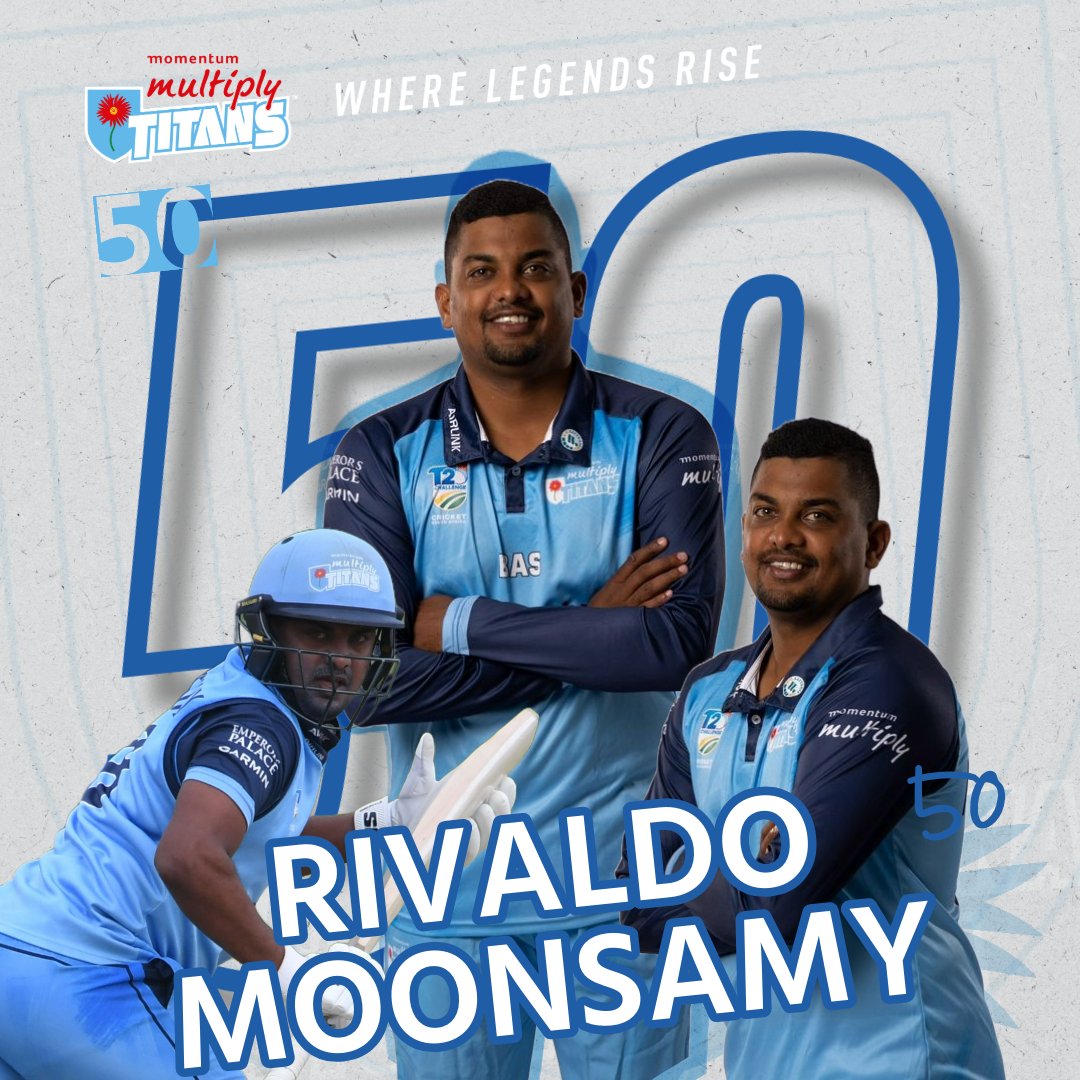 FIFTY: Rivaldo Moonsamy just hit the fastest fifty in the #T20Challenge this season. 50 off 18 deliveries including an over that went for 22 runs. 🔥

Keep going Moony 👏

#WozaNawe | #SkyBlues | #WhereLegendsRise