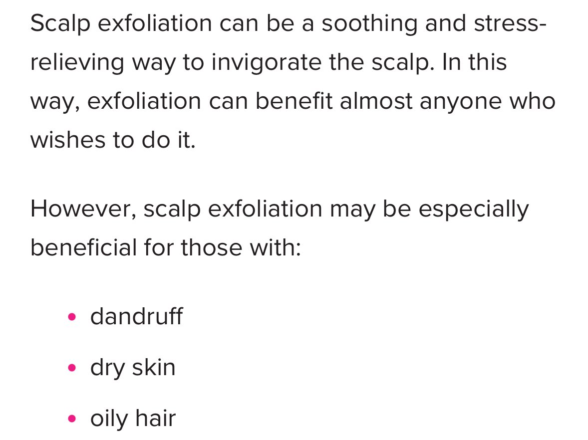 If you ada dry scalp, flaky scalp, oily hair or struggle with dandruff — your scalp need exfoliation! Once a week dah cukup ✋🏻

But if you ada sensitive scalp or certain scalp condition like eczema tu pls consult with your dermatologist first. 

Ref: @Healthline