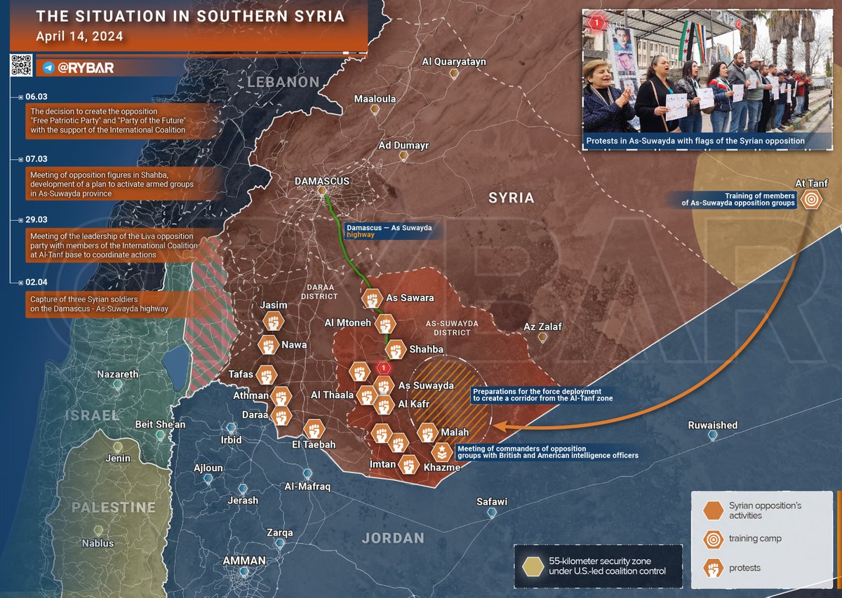 🇯🇴🇸🇾🇺🇸 The IDF'spotential response to the massive overnight raid is not limited to strikes against pro-Iranian militias in Syria - the Israelis could well contribute to destabilizing the south of the country, especially the province of Al-Suwaida. The poor, criminalized region…