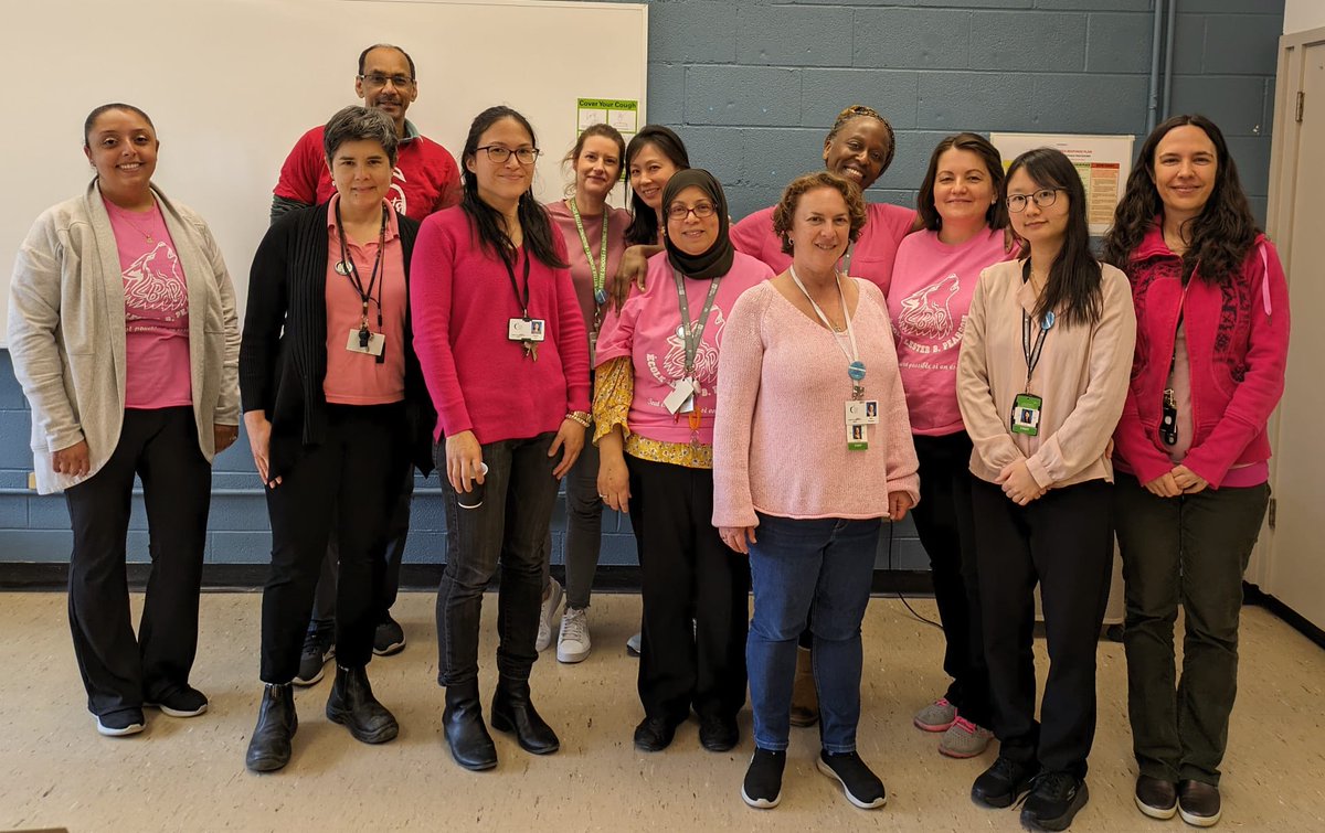Lester B Pearson showing up in solidarity for #DayofPink earlier this week! 🩷🌈✨ We are committed to continuing to combat the hate & fear that 2SLGBTQIA+ students & communities face from the Ford government. #SolidarityInTheStruggle #OntEd