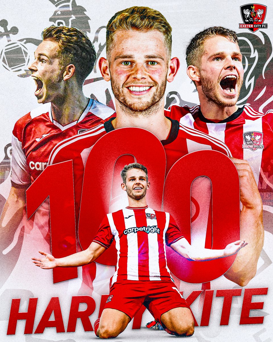 1️⃣0️⃣0️⃣ @harrykite8 made it a century of appearances in 🔴⚪️ yesterday! Thank you, Harry 👏 @ECFC_Academy | #ECFC #SemperFidelis