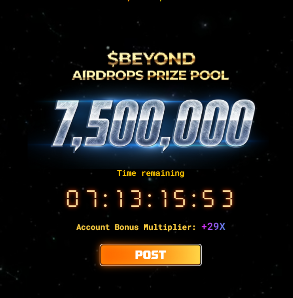 kantoranmas's tweet photo. I'm farming $BEYOND because I want that juicy revenue earning token from @PlayGroundCorp. LFG!!! https://t.co/lRYWhWYJEL