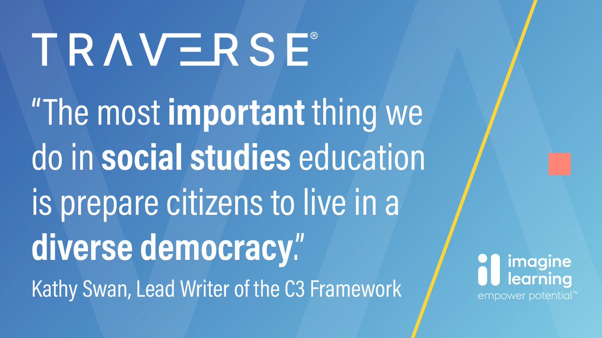 An inquiry-based education trains students for college, career and civic life. “The most important thing we do in social studies education is prepare citizens to live in a diverse democracy.” Learn more:  @imaginelearning #SponsoredContent 
imaginelearning.com/products/trave…