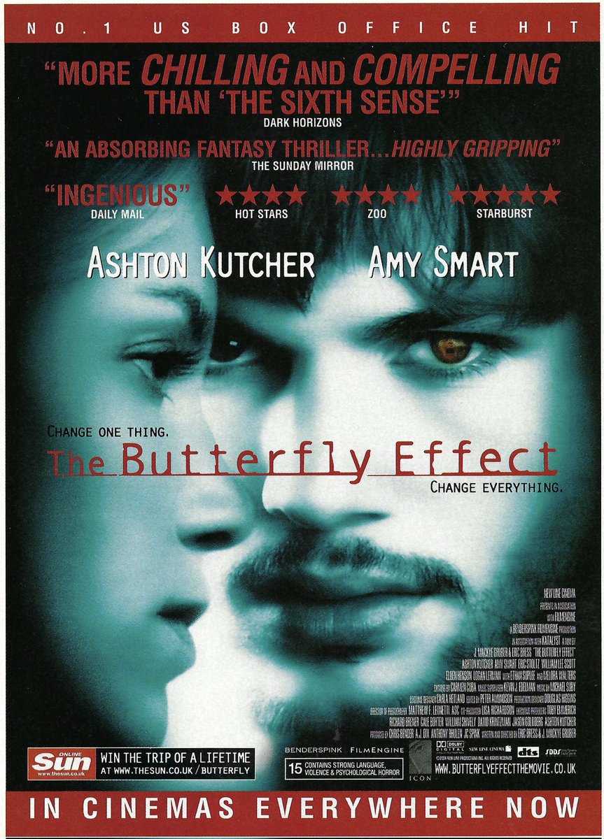 On this day April 14th, 2004, THE BUTTERFLY EFFECT opened in London..