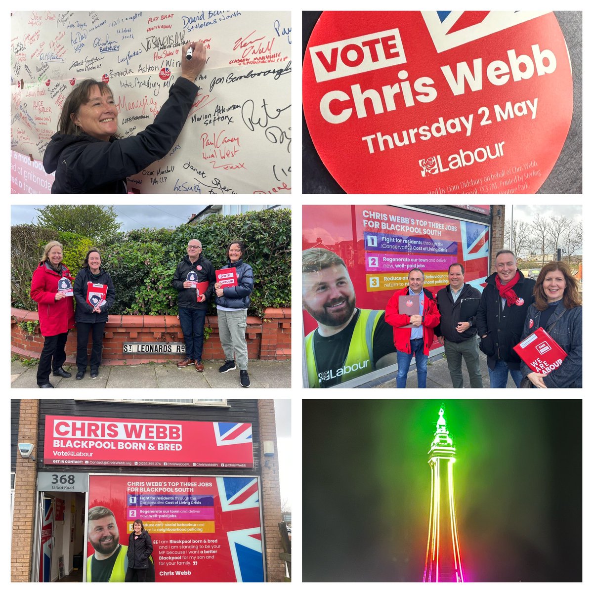 Thank you Blackpool for a great weekend. A lot of fun campaigning for our @UKLabour candidate for the #BlackpoolSouth by-election on 2nd May @ChrisPWebb Really heartening to see so much support for him. Residents stopping us on the streets asking for @UKLabour window posters! 🌹