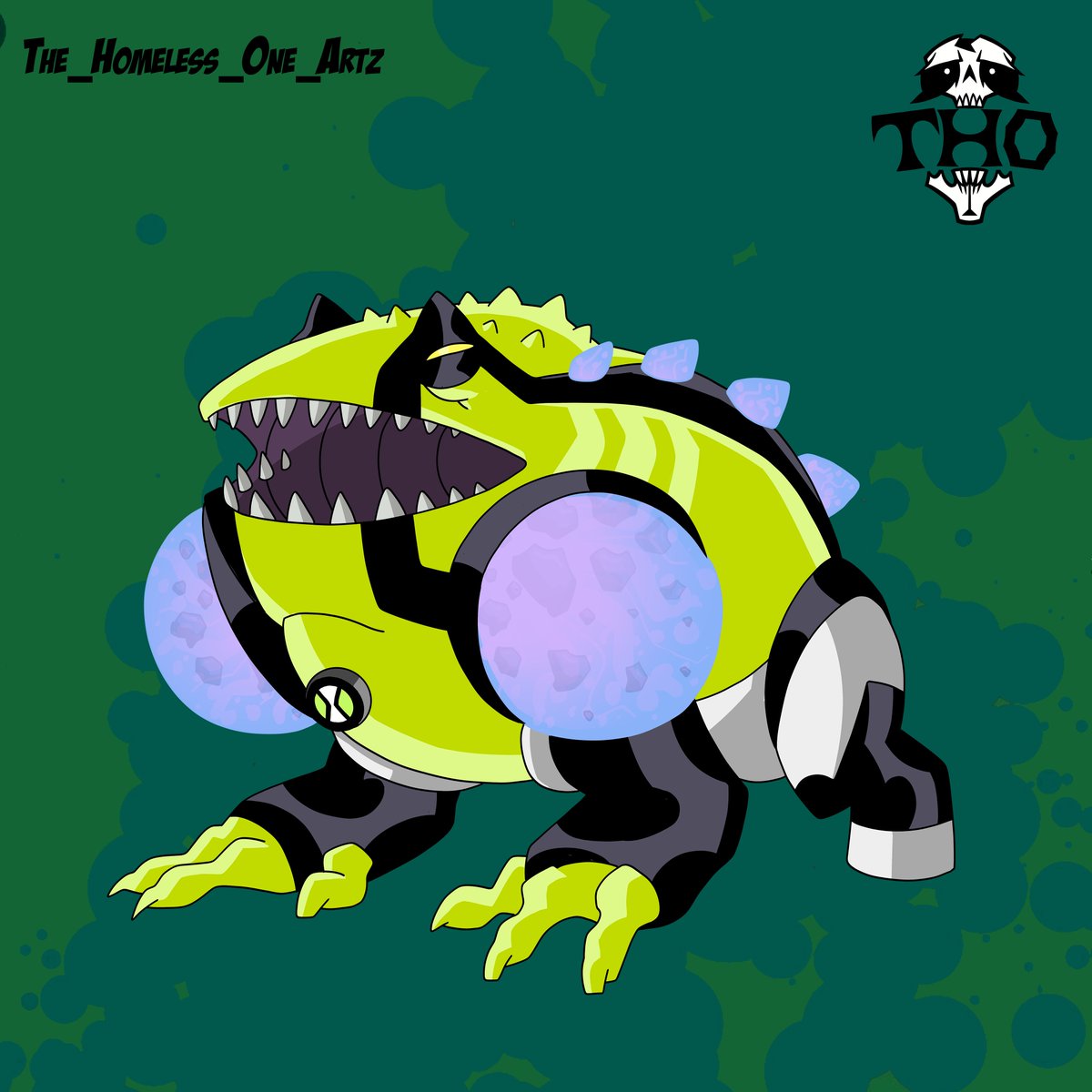 lastly boiling in to action Croak pot he's basically gut rott but liquid form , he can boil chemicals in it's body to create different kinds of goos
#Ben10 #ben10fanart #art #ben10art #ben10redesign #redesign #fanart