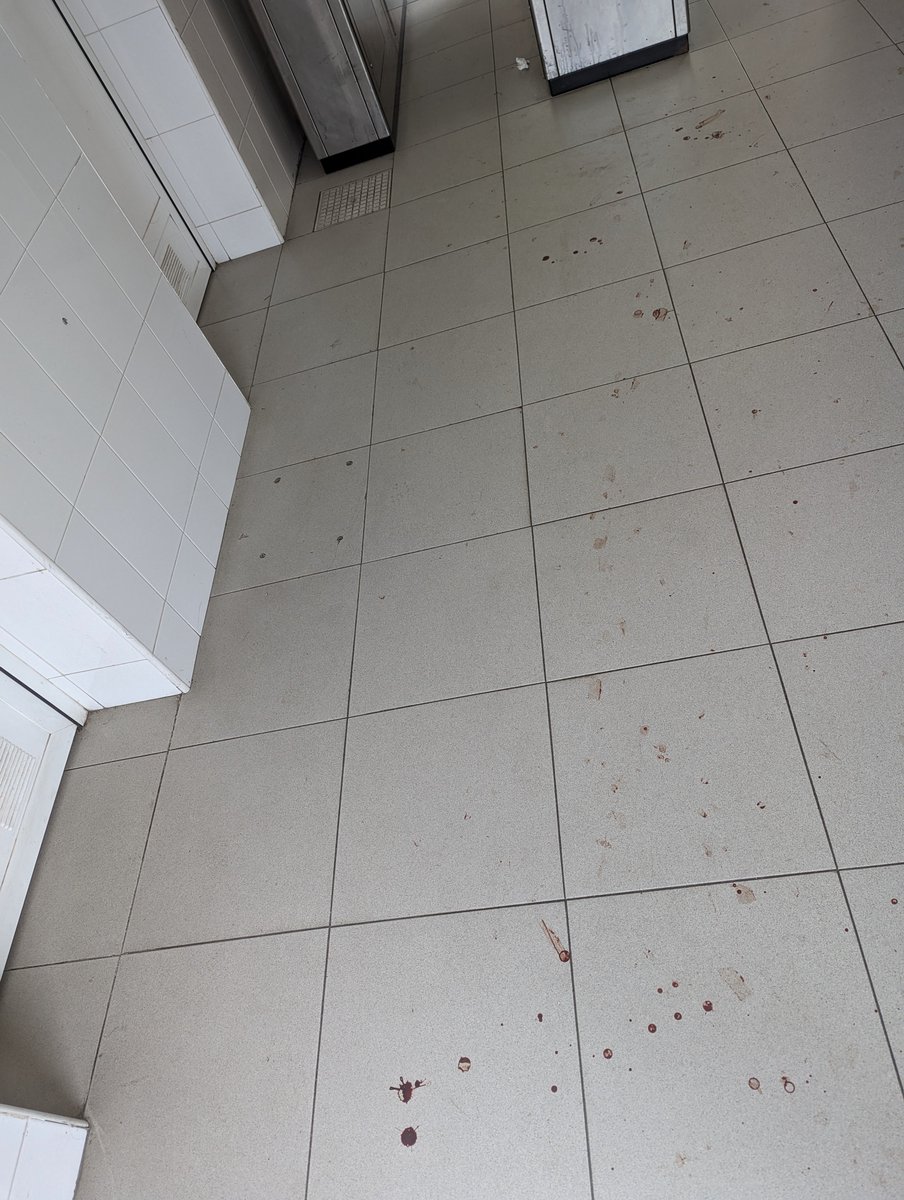 P_tinez's tweet photo. @Renfe El viernes por la tarde os reporté que la estación de Nueva Montaña estaba llena de restos de sangre. Domingo por la tarde, todo sigue igual. Esto y lo que no se ve en las fotos.
Tenéis la estación abandonada, cuando no son restos de sangre, son de heces o similar https://t.co/Y8DuNTcRES