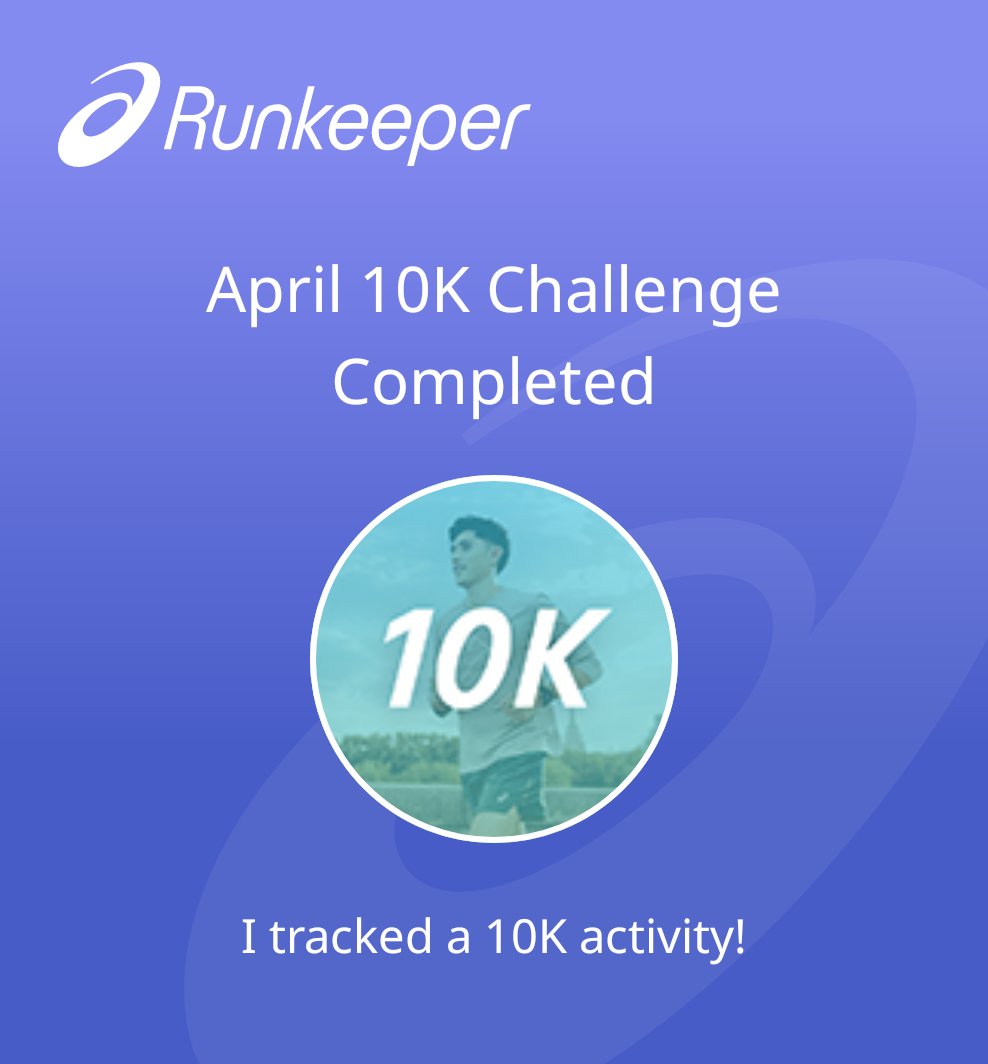 I’m working on my 10K pace in the @Runkeeper app. #TrainWithRunkeeper