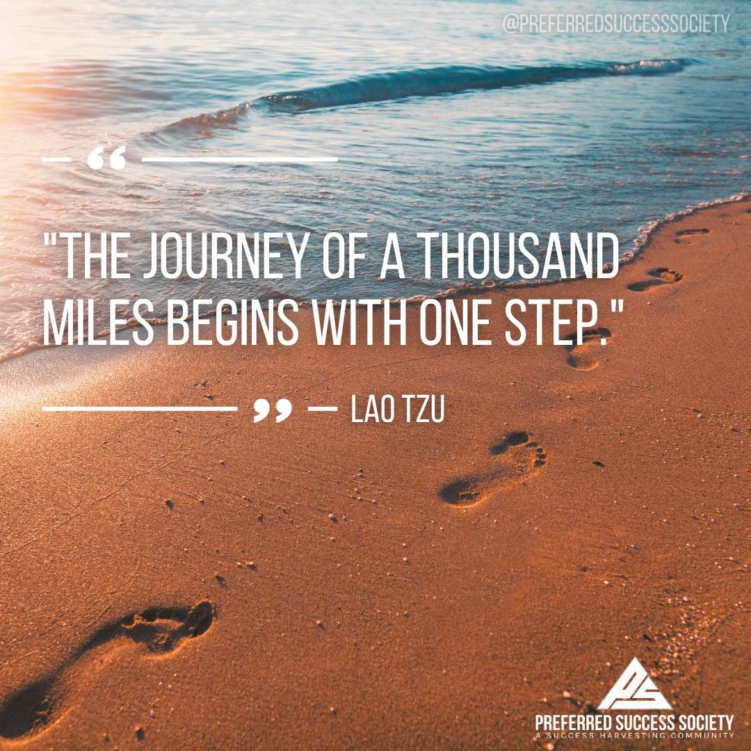 Let's go! 💪 One step at a time, we can make the journey of a thousand miles. 🚶‍♂️ #GrowthMindset #NeverGiveUp #PositiveVibes 🌟  #PreferredSuccessSociety #PSS #socialmediamanagement 🙌 #preferredsuccess #marketing #digitalmarketing #smallbusinessconsulting #successcoaching