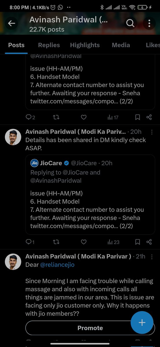 Worst service provider @JioCare Do not take take @reliancejio Since two days all the incoming and outgoing calls massages are failed and the complaint are closed without resolution. All jio users of the 110062 pincode area need to switch @airtelindia @ViCustomerCare