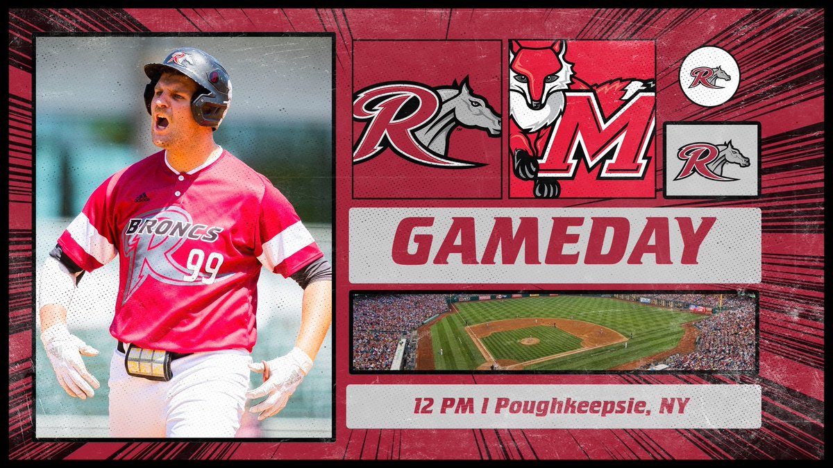 𝐆𝐀𝐌𝐄𝐃𝐀𝐘 Looking for our fourth straight MAAC SWEEP! 🆚 Marist ⏰12:00 p.m. 📍 Poughkeepsie, NY 📊 bit.ly/3MRIvi3 #GoBroncs | #MAACBaseball