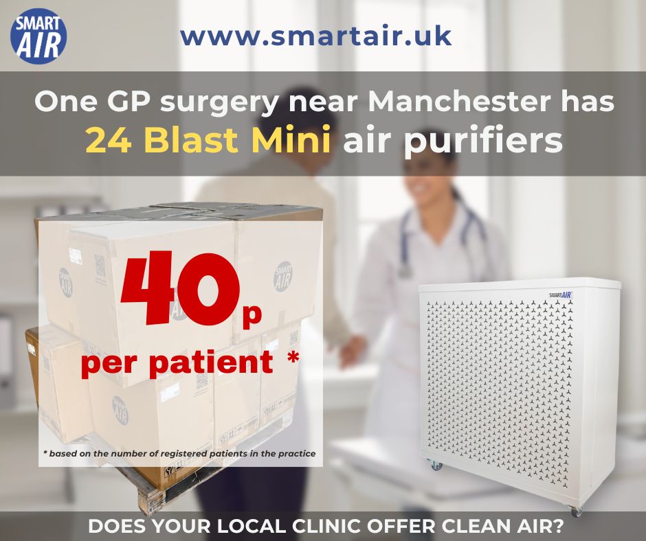 Does your clinic offer cleaner/filtered air to staff and patients? Reducing staff absences, protecting vulnerable patients and decreasing the viral load costs less than you think. smartair.uk @NHSuk @NHSEngland @NHSEnglandLDN @NHSwales @NHSScotNorthReg