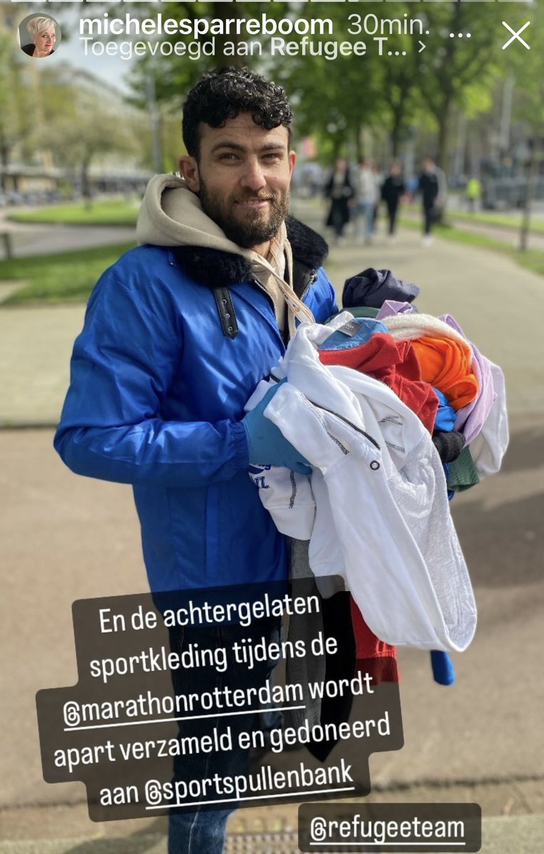 Achtergebleven kleding is door het Refugtee team ingezameld voor Rotterdammers💚