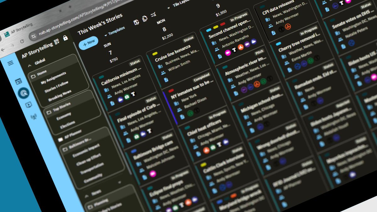 🌟 Introducing AP Storytelling at #NABShow2024! Discover the industry's first platform to fully integrate the journalistic process, offering unparalleled coordination and productivity. See it first at booth SL2105! Learn More: buff.ly/4atO69w #FutureOfNews