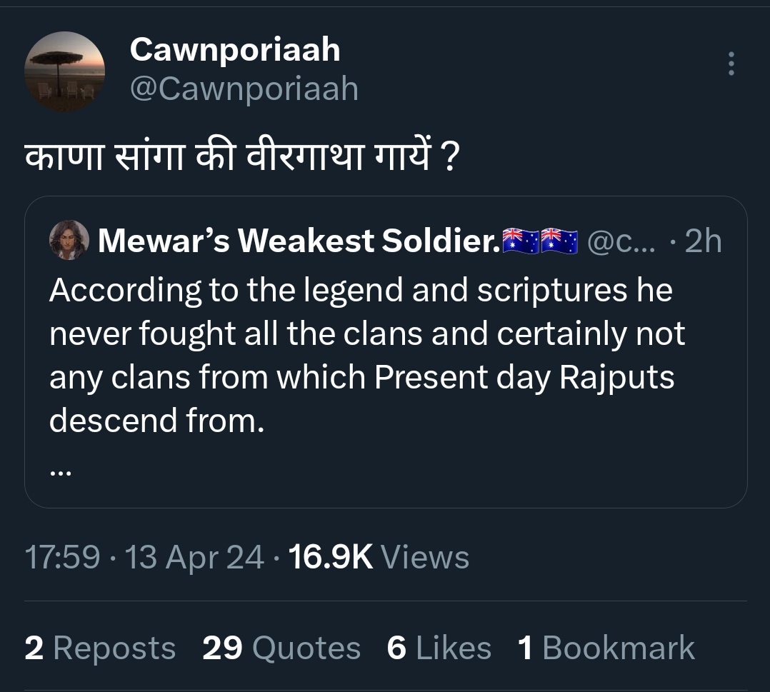 What cawnporiah tweeted yesterday was not something out of blue. This peshwai mandali of chaddis has always been like this,they will find a way to demonize Rajputs no matter what.