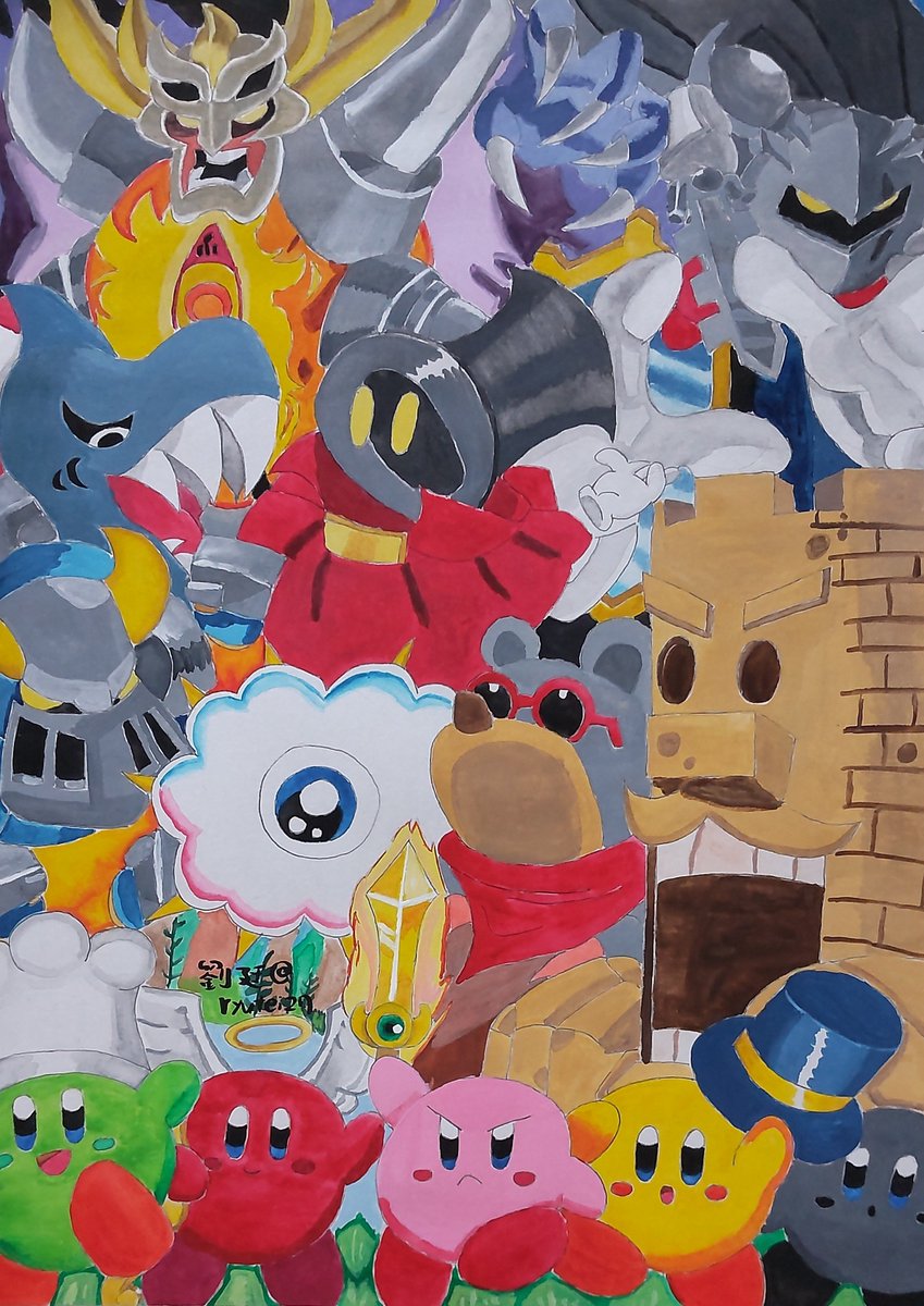 星のカービィ 鏡の大迷宮 20周年おめでとうございます🎉
#水彩画 #Kirbyfanart