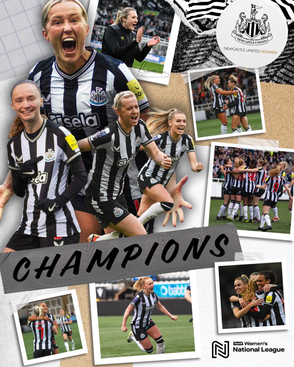 FA Women’s National League Champions! 🏆🤩 It’s back-to-back promotions for @NUFCWomen! Congratulations on an incredible season, lasses! 🙌