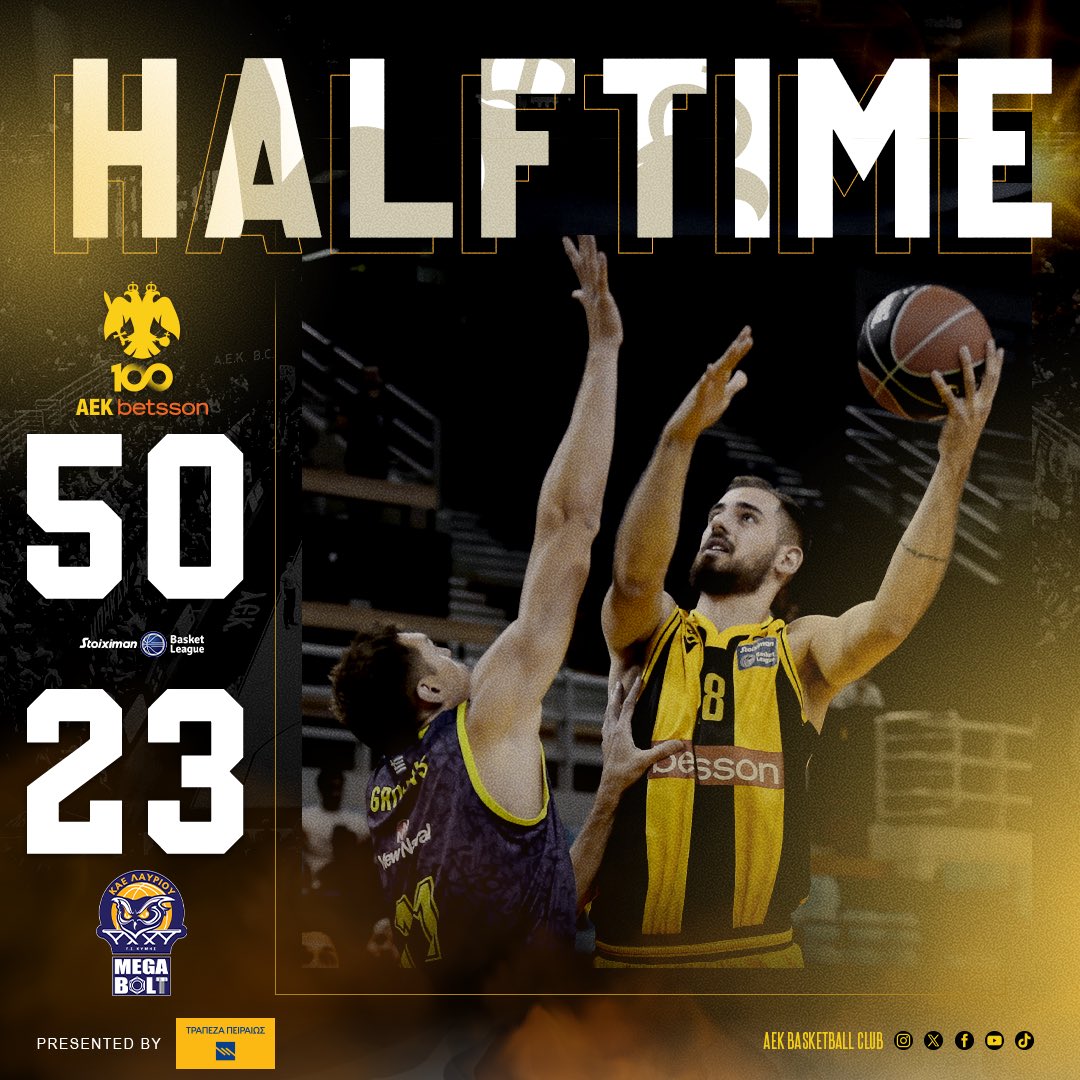 Halftime #aekbetssonbc #season2023_2024 #stoiximanbasketleague #aeklav