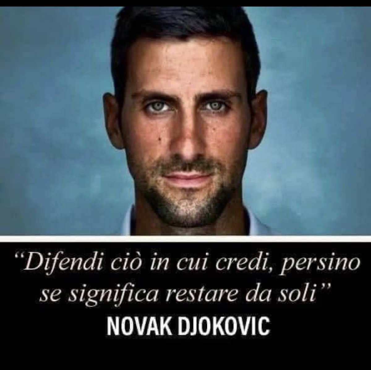 🎾 Novak Djokovic può vincere o perdere sui campi da tennis ma ormai, e per sempre, resta un Campione nello sport e un Uomo con la “U” maiuscola nella vita. 🎾 Non ti sei mai piegato e, anzi, SEI STATO UN PUNTO DI RIFERIMENTO QUANDO TUTTI SI NASCONDEVANO 🎾 #Nole