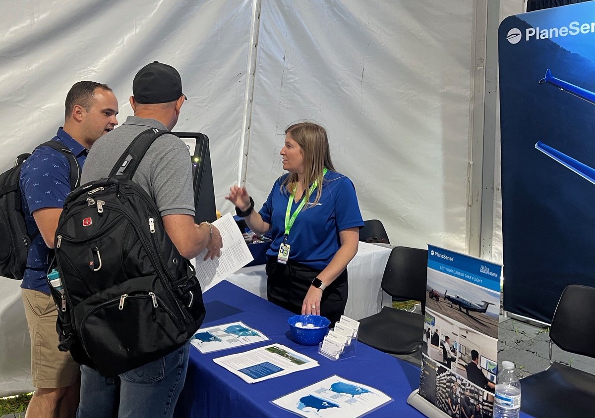 Last day of Sun 'n Fun! Come see us at booth CF-24 and learn about all the career opportunities at PlaneSense and Atlas Aircraft Center!