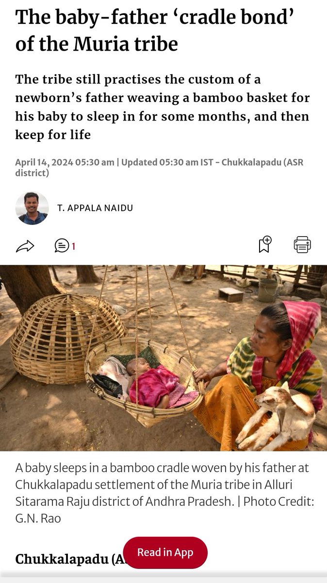UpscScreenshots's tweet photo. Muria tribe is in News. Read article on this information. Source - The Hindu. #UPSC #UPSCPrelims2024 #muria tribe. https://t.co/IzLCD58iX9