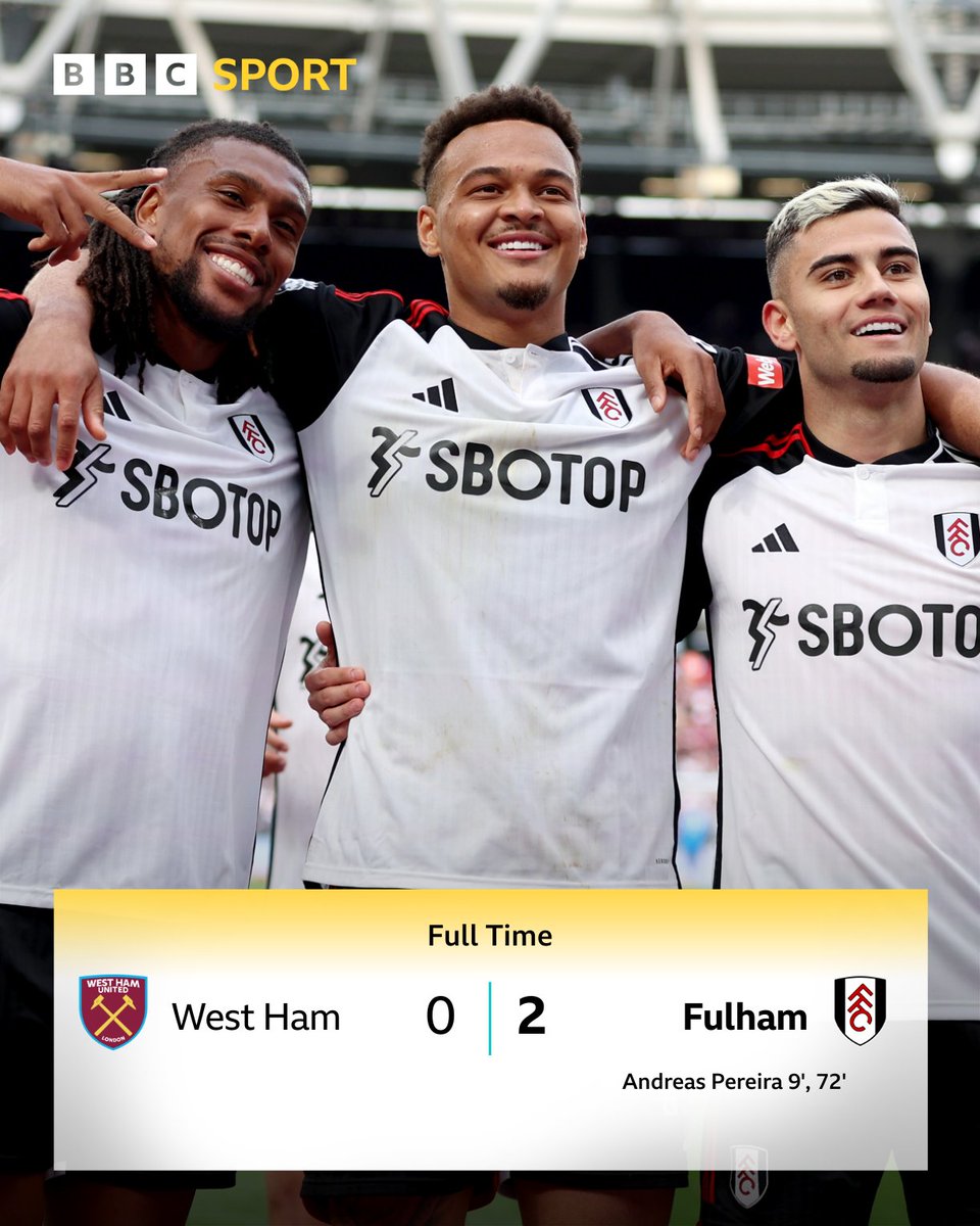 Their faces tell you all you need to know... 

Fulham have the bragging rights at West Ham. 

#BBCFootball #WHUFUL