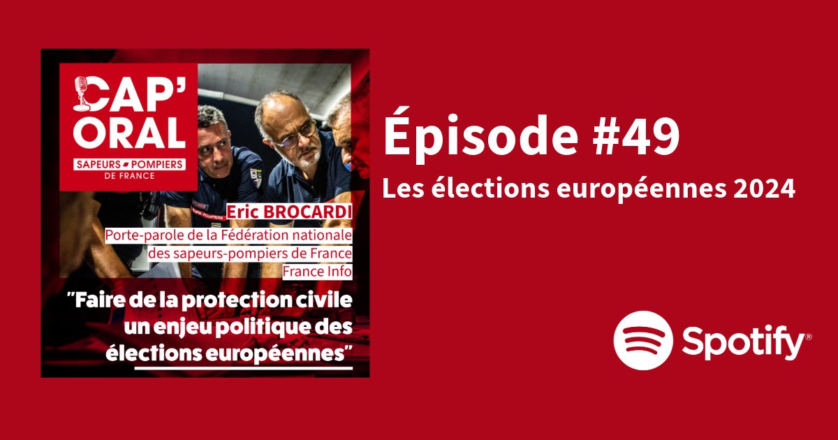 #PodCast | 49ème épisode 'Cap'Oral' sur @Spotify. 'La Fédération nationale des sapeurs-#pompiers de France a réuni 18 pays pour fixer des objectifs communs & faire de la protection civile, un enjeu politique aux #ElectionsEuropéennes2024'. open.spotify.com/episode/6yTsg1… 🎙️ @franceinfo