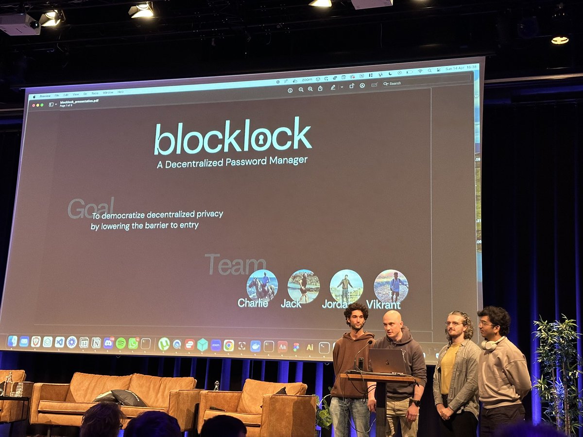 littlenicething's tweet photo. We contributed with Design to the Hackathon project “Blocklock”
A Decentralized Password Manager
The team just made it to top 10… 🤞
#ETHDam #Hackathon #web3design #blocklock
@cryptocanal https://t.co/V8O7w0LycK