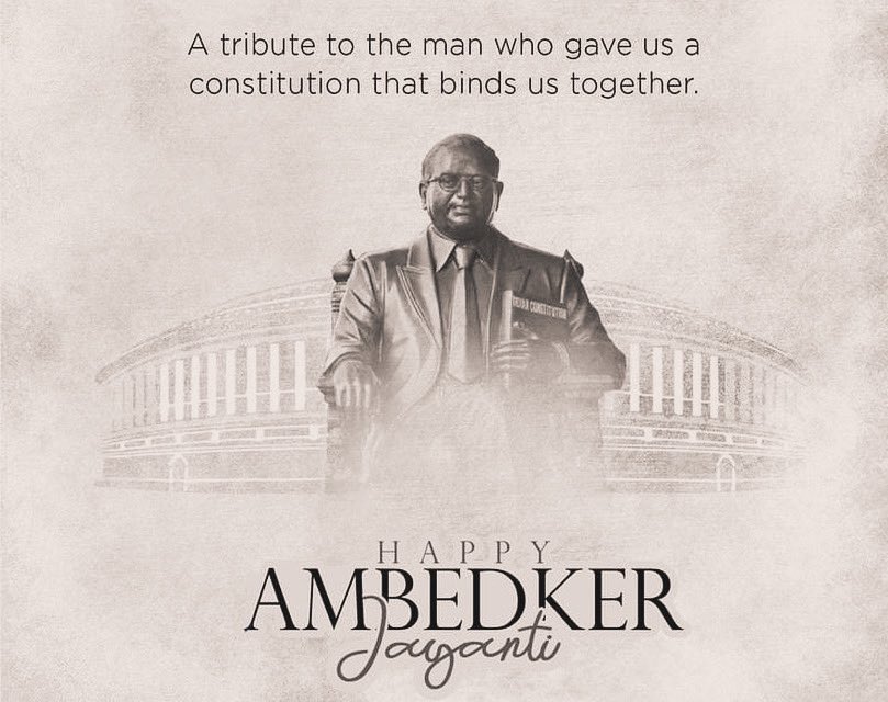 Mdariftrs's tweet photo. On this auspicious day, may we all be inspired by Dr. B.R. Ambedkar’s vision of equality and justice. Happy Ambedkar Jayanti!

#AmbedkarJayanthi https://t.co/f7aoO9I7br