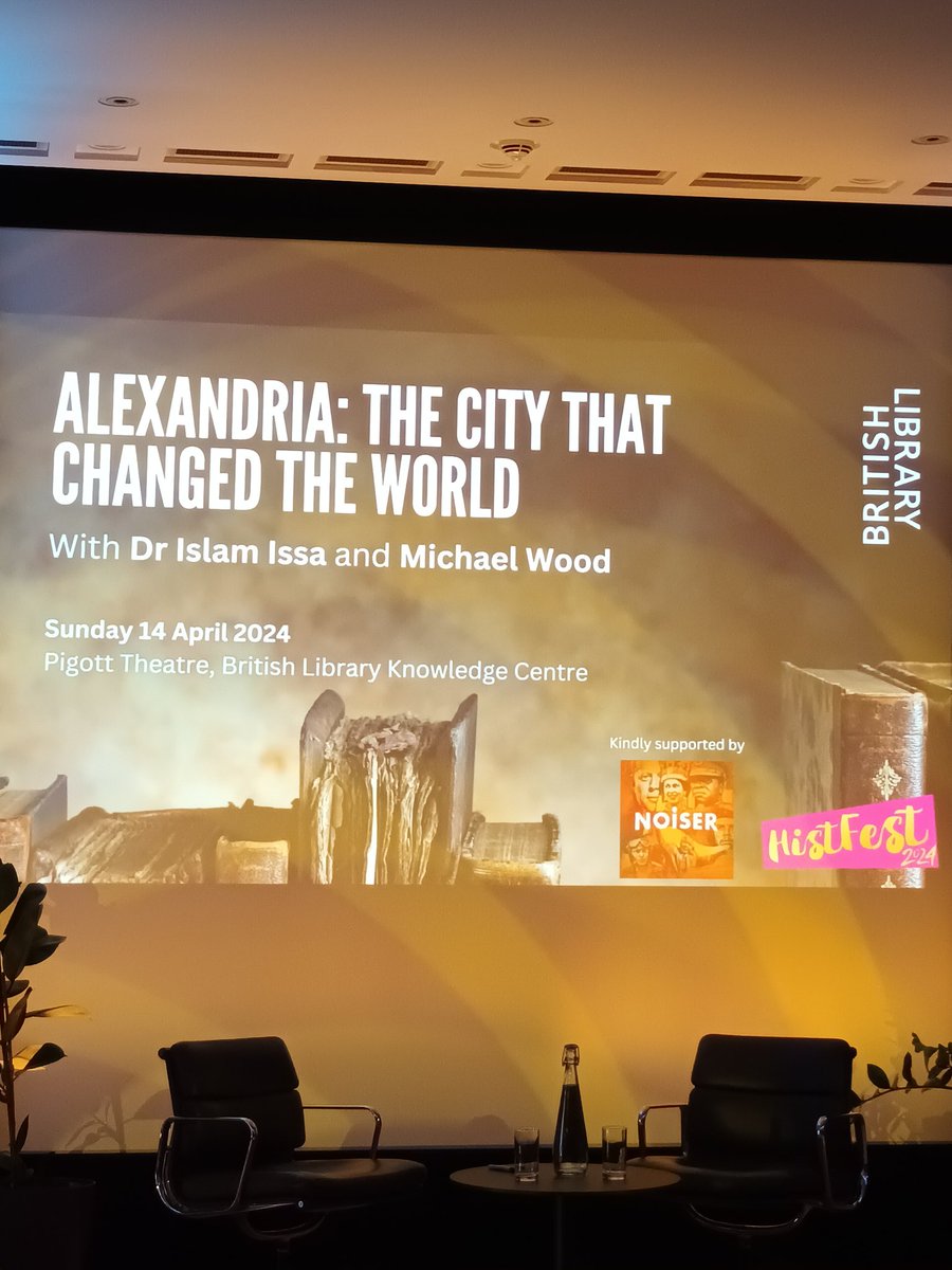 GLMasson's tweet photo. Amazing chat with @islamaissa & @MichaelWoodMV on Alexandria: The City That Changed The World #HistFest2024 #histfest #twitterstorians #history @HistFestUK https://t.co/pm9q8WSpVU