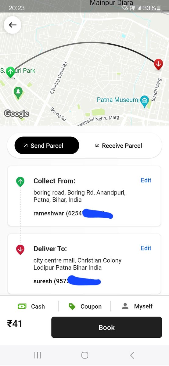 DivyaSingh1207's tweet photo. @Olacabs This is how they share our information with the rider. And the rider's actual phone number is also shared with us. As you can see there no call button beside the rider in the app. https://t.co/j6du7DSNky