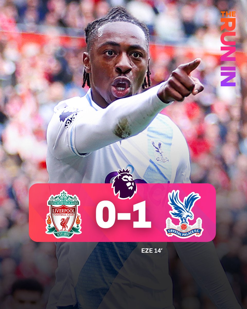 A HUGE win for @CPFC, and a HUGE result in the title race! It's @LFC's first home Premier League loss since October 2022! #LIVCRY