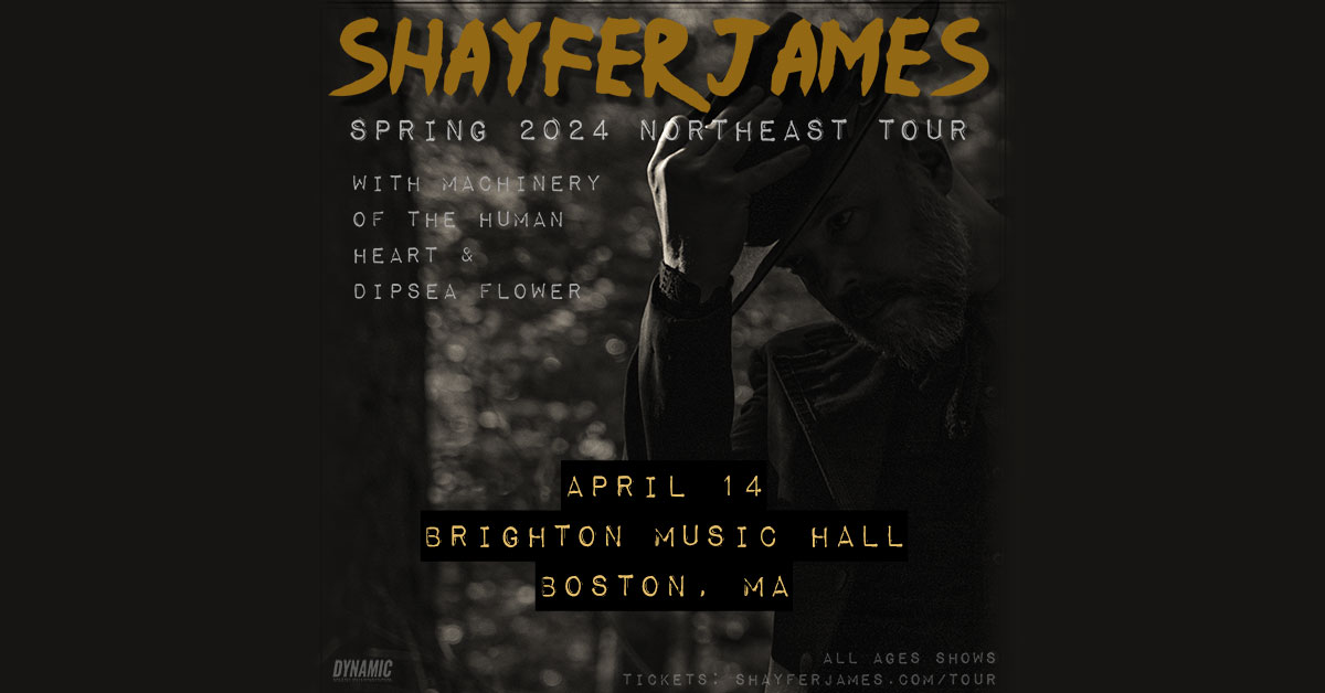 TONIGHT 📆 @shayferjames, Machinery of the Human Heart, Dipsea Flower 🫀 🎟: bit.ly/4cI33Xh 🚪: 6PM 🎶: 7PM All ages
